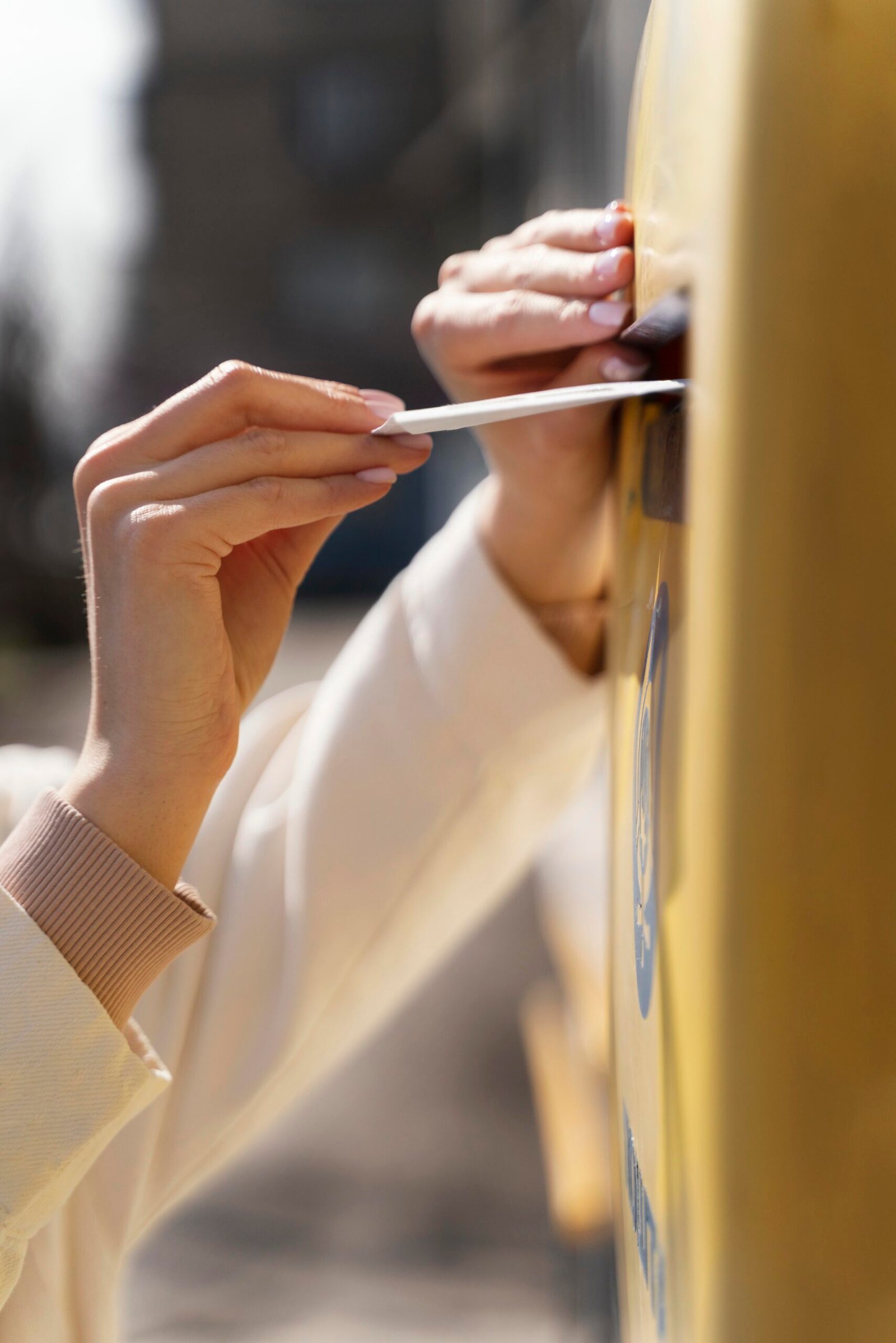 close-up-woman-mailbox-with-envelope